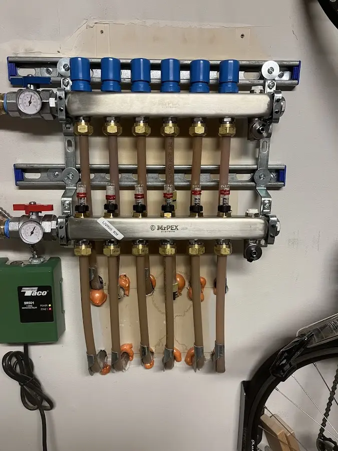 Plumber performing Gas Line Installation at a residential property in West Brunswick